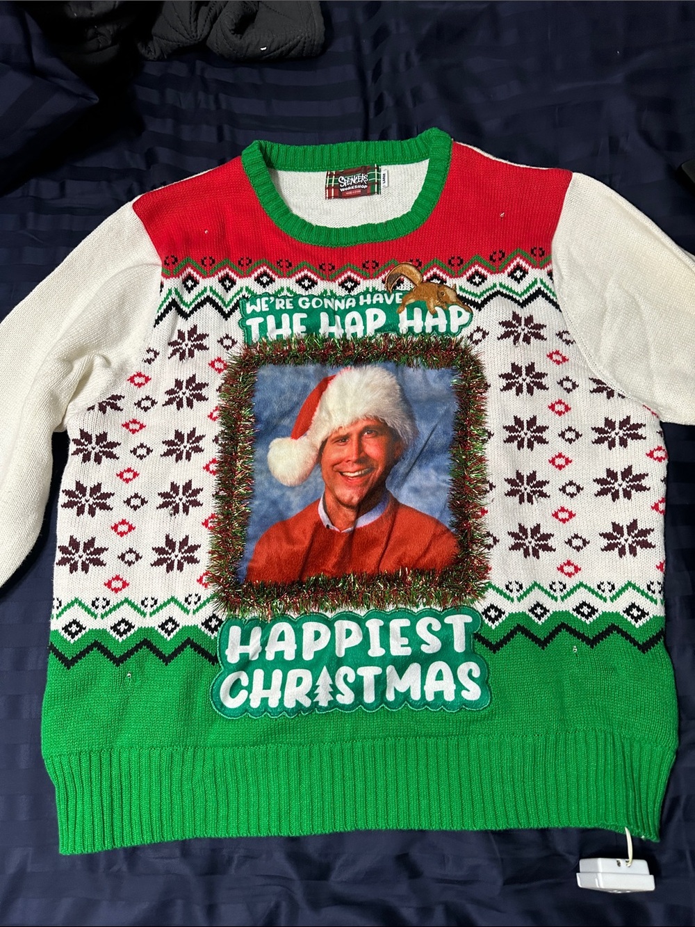 Spencer's Green/Red/White Holiday Crewneck Sweater